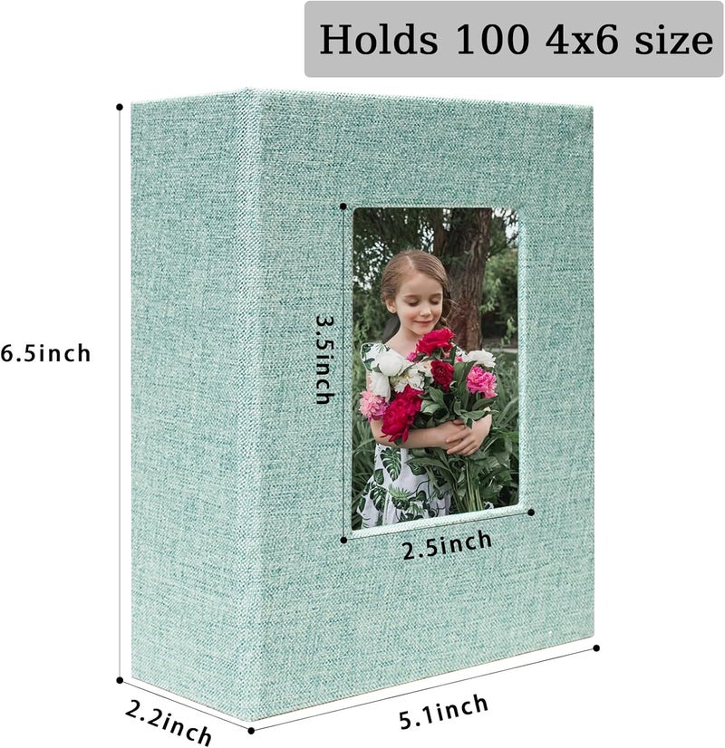 Cherrich Small Photo Album 4x6 100 Pockets Linen Cover Picture Book Holds 4x6 Photos for Wedding, Baby, Family, Graduation - Image 5
